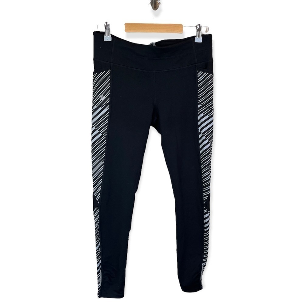 ATHLETA Womens Black White Leggings Medium